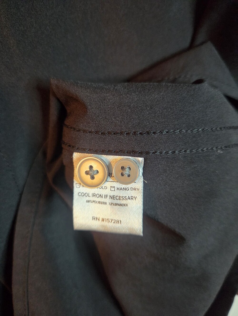 Mizzen And Main Leeward Button Front Shirt Black Size M - Picture 7 of 8